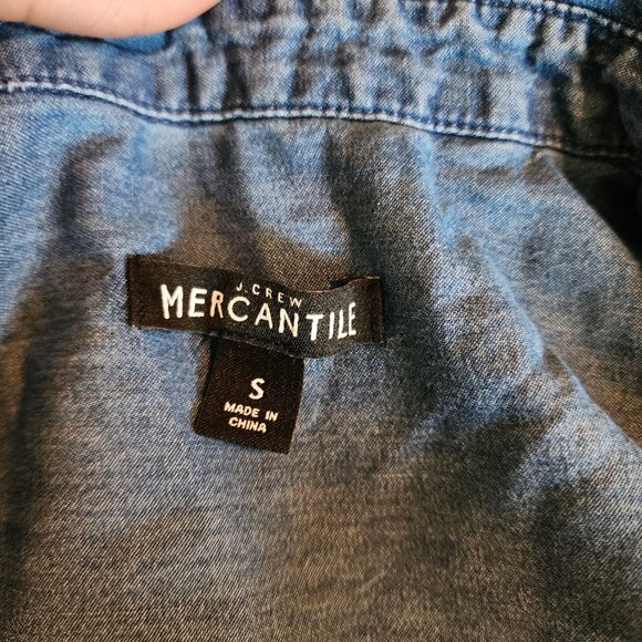 J Crew Factory Mercantile Chambray Dress - Picture 6 of 6